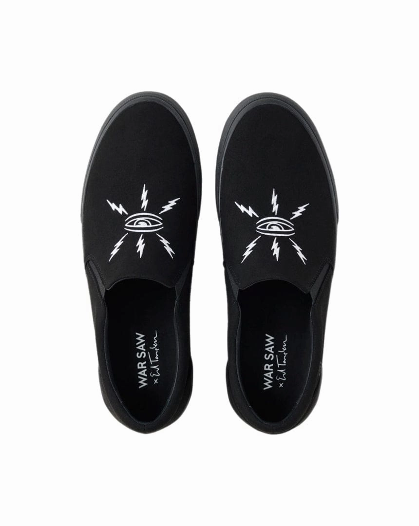 War Saw x Ed Templeton Stranger - Black / Black Synthetic Microperforated Vamp Weekend Trip