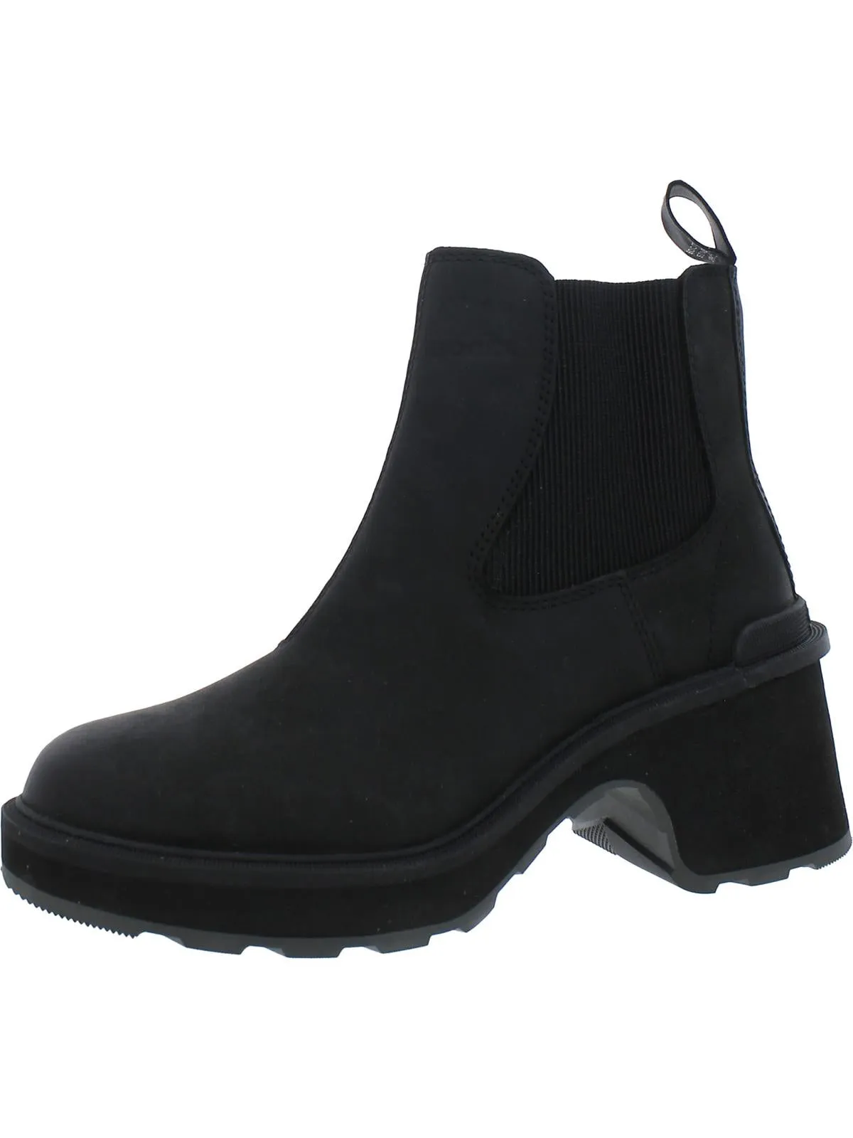 Hi Line Womens Leather Padded Insole Chelsea Boots Mid Top Heat Lock