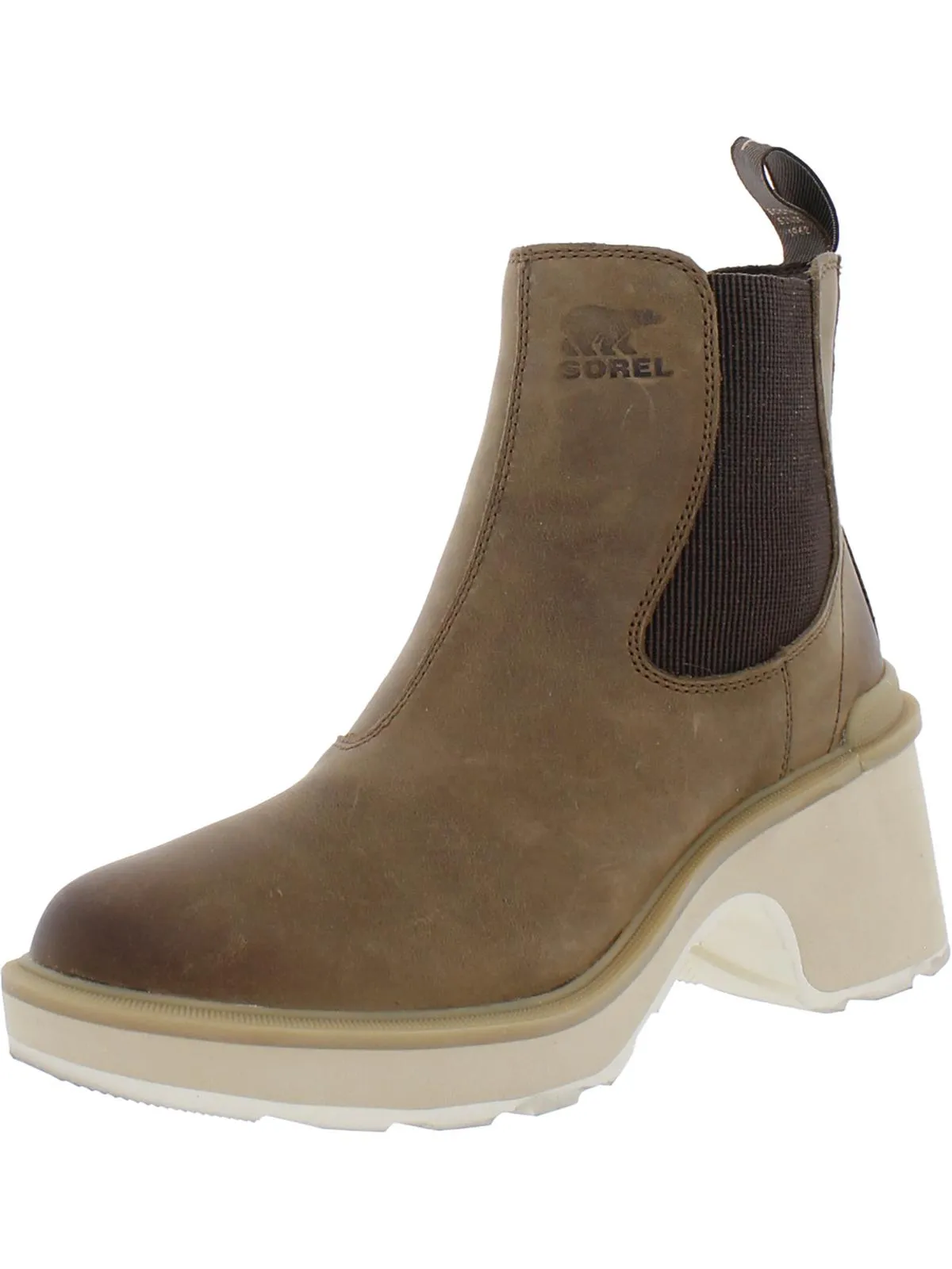 Seamless Comfort City Walking Rough Ready Hi Line Womens Leather Padded Insole Chelsea Boots