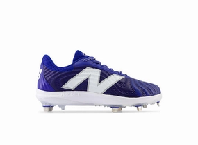 New Balance Men's FuelCell 4040 V7 Metal Baseball Cleats - Team Royal / White - L4040TB7 marble - design shoes Stretchable Tongue