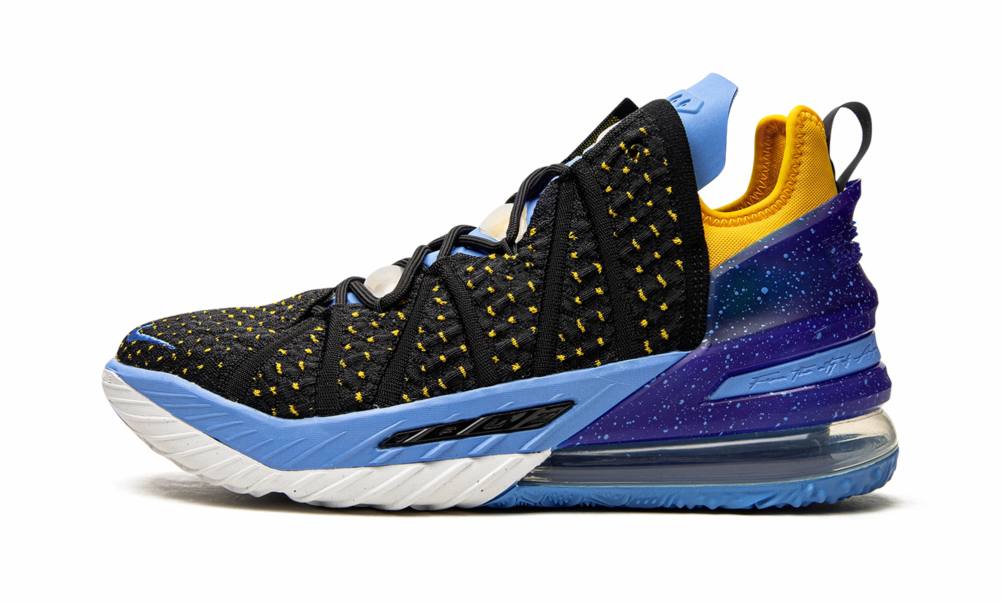 LeBron 18 "Dynasty - Minneapolis Lakers" Comfortable to wear Contoured Heel Cup