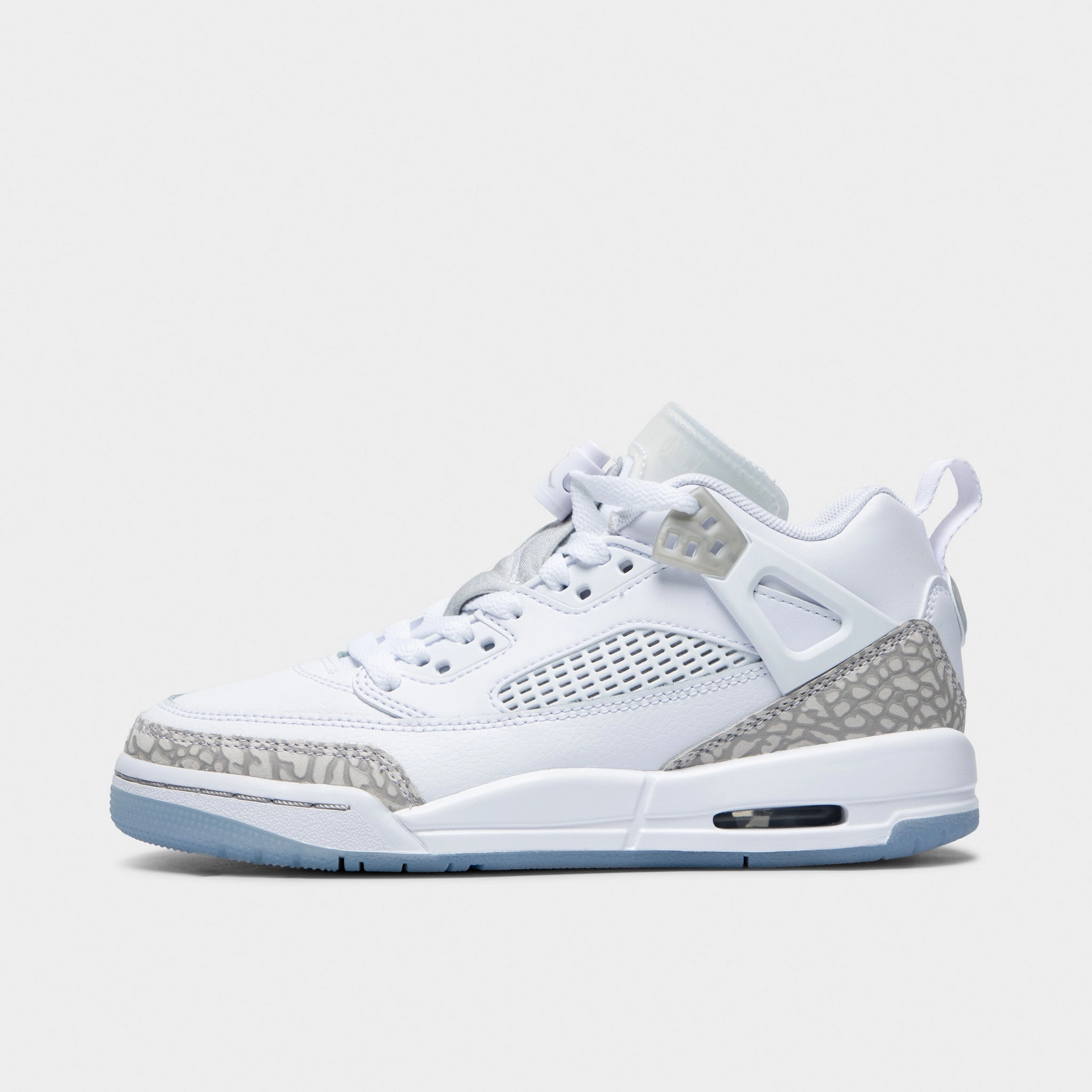 Jordan Spizike Low GS White / Neutral Grey - Metallic Silver Court Driven Comfort