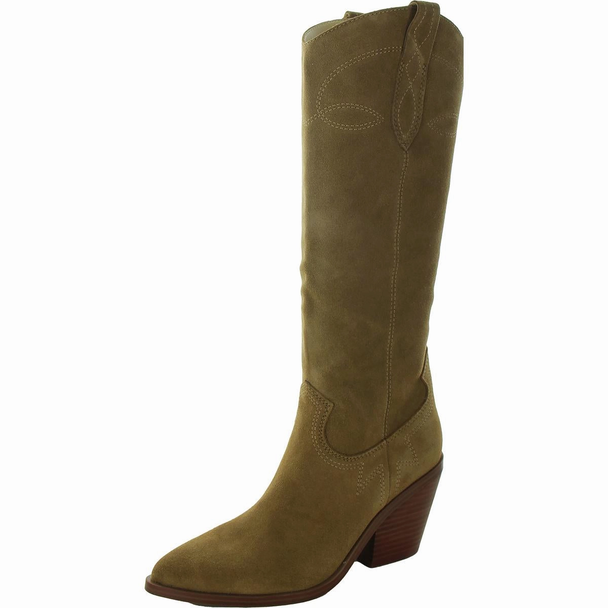 Smash Womens Pull On Pointed Toe Knee-High Boots Secure Strap