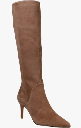 All-Weather Wear Women's Lidya Knee High Boot In Taupe Kid Suede