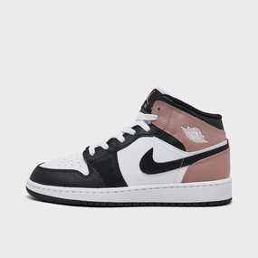 Jordan 1 Mid GS White / Black - Rust Pink Game-Ready Design Lockdown fit