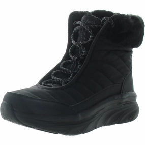 Womens Faux Fur Lined Faux Fur Shearling Boots synthetic leather