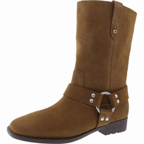 Grippy Outsole Weekend Wanderer Quality Design TARA  Womens Belted Suede Mid-Calf Boots