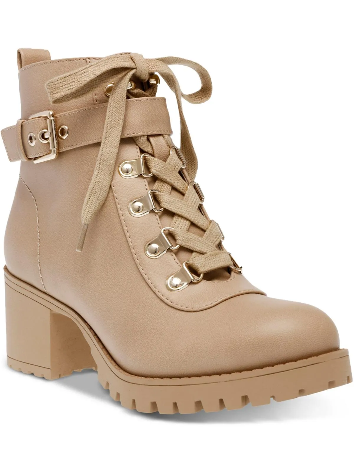 Hillari Womens Padded Insole Buckle Combat & Lace-up Boots Breathable Design