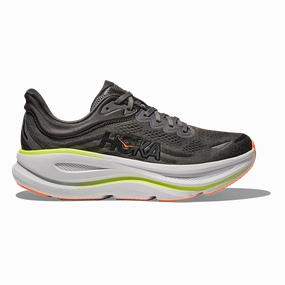 athlete - endorsed running in a light rail station area shoes Hoka Bondi 9 Asphalt Grey - Gravel