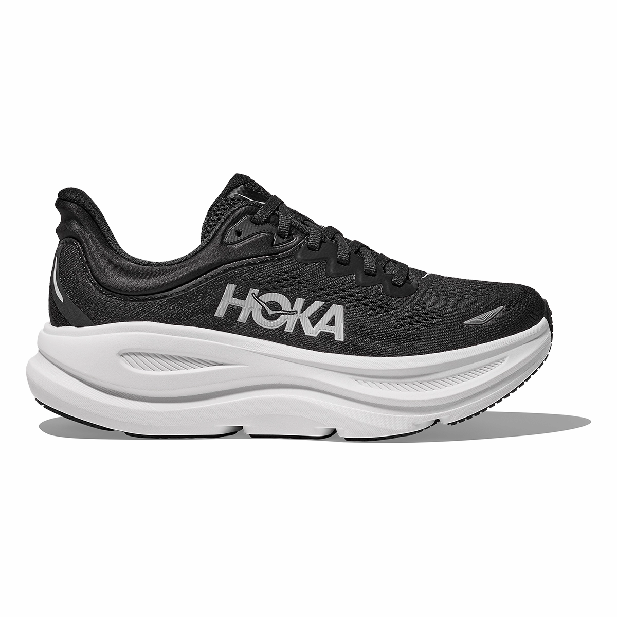 smooth - sole shoes Youth model Hoka Bondi 9 Black - White