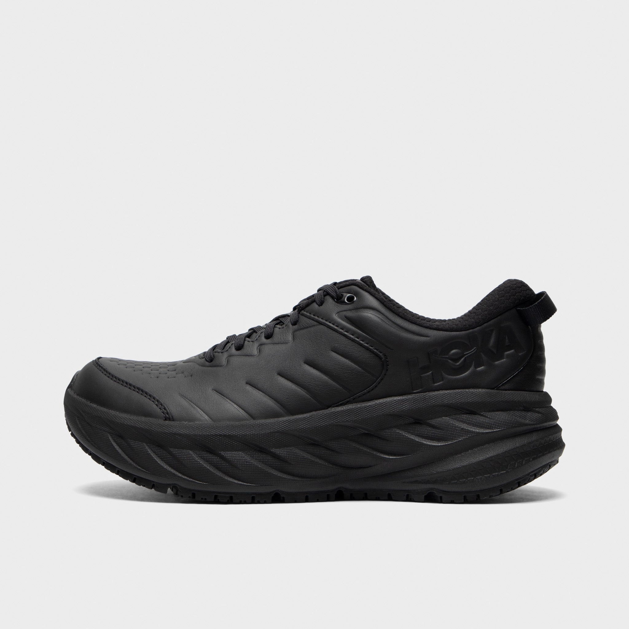 Hoka Bondi SR Black / Black Multi Terrain Work Ready