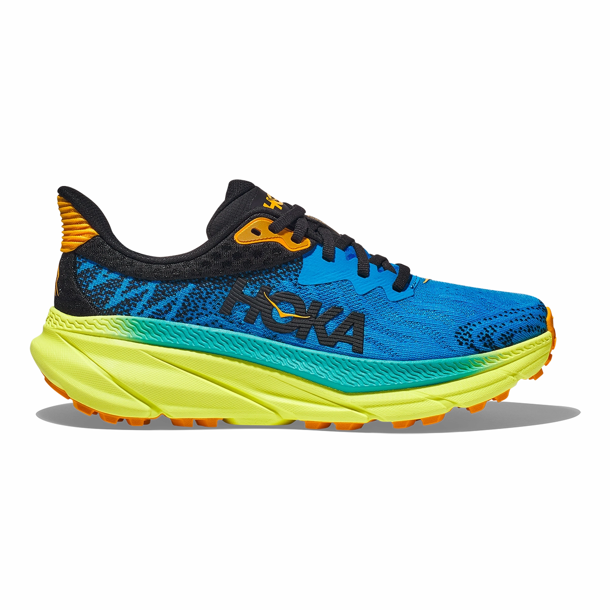 rainy running running shoes for competitive female runners Hoka Challenger ATR 7 - Diva Blue - Evening Primrose