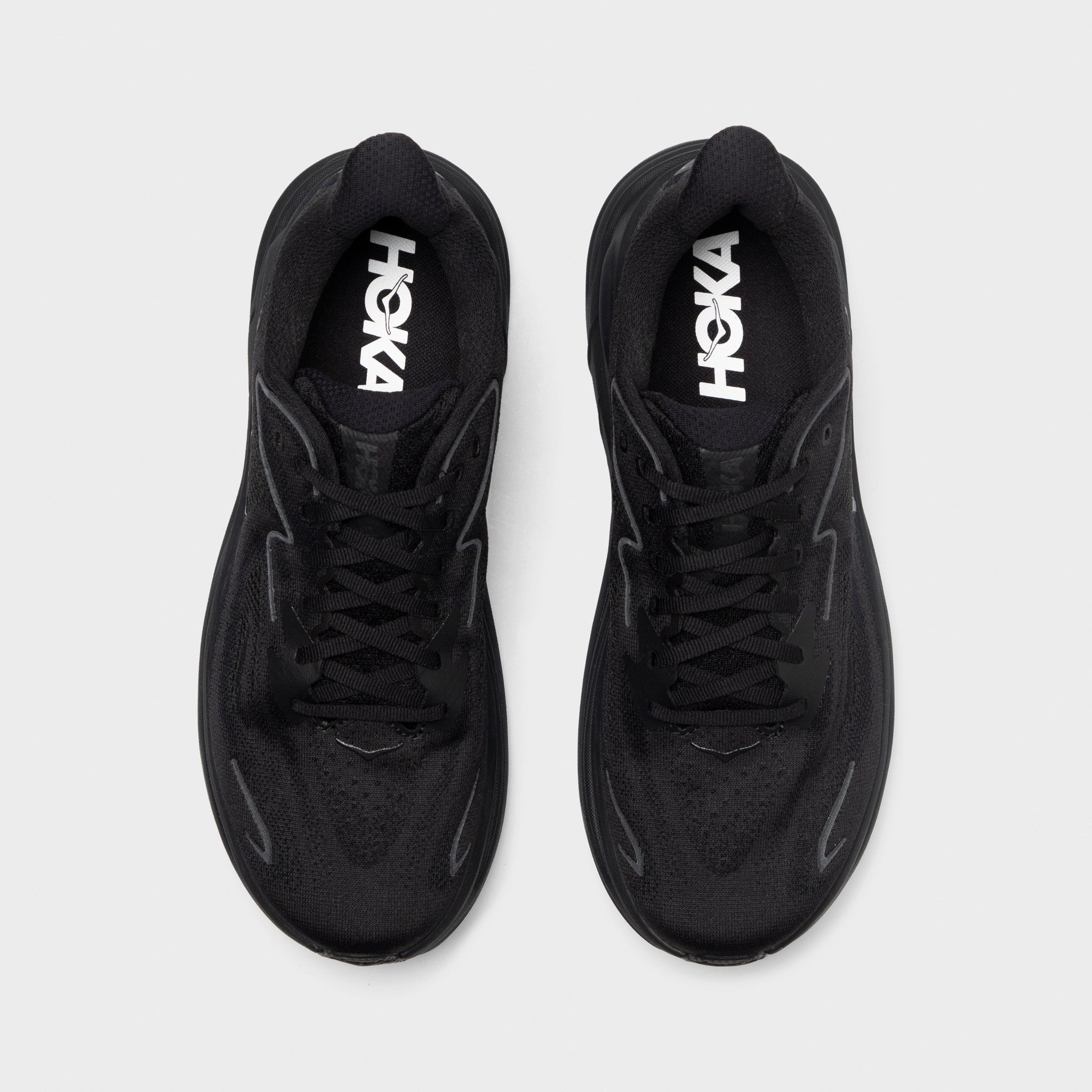 Hoka Clifton 10 Black / Black Campus Life Square Toe