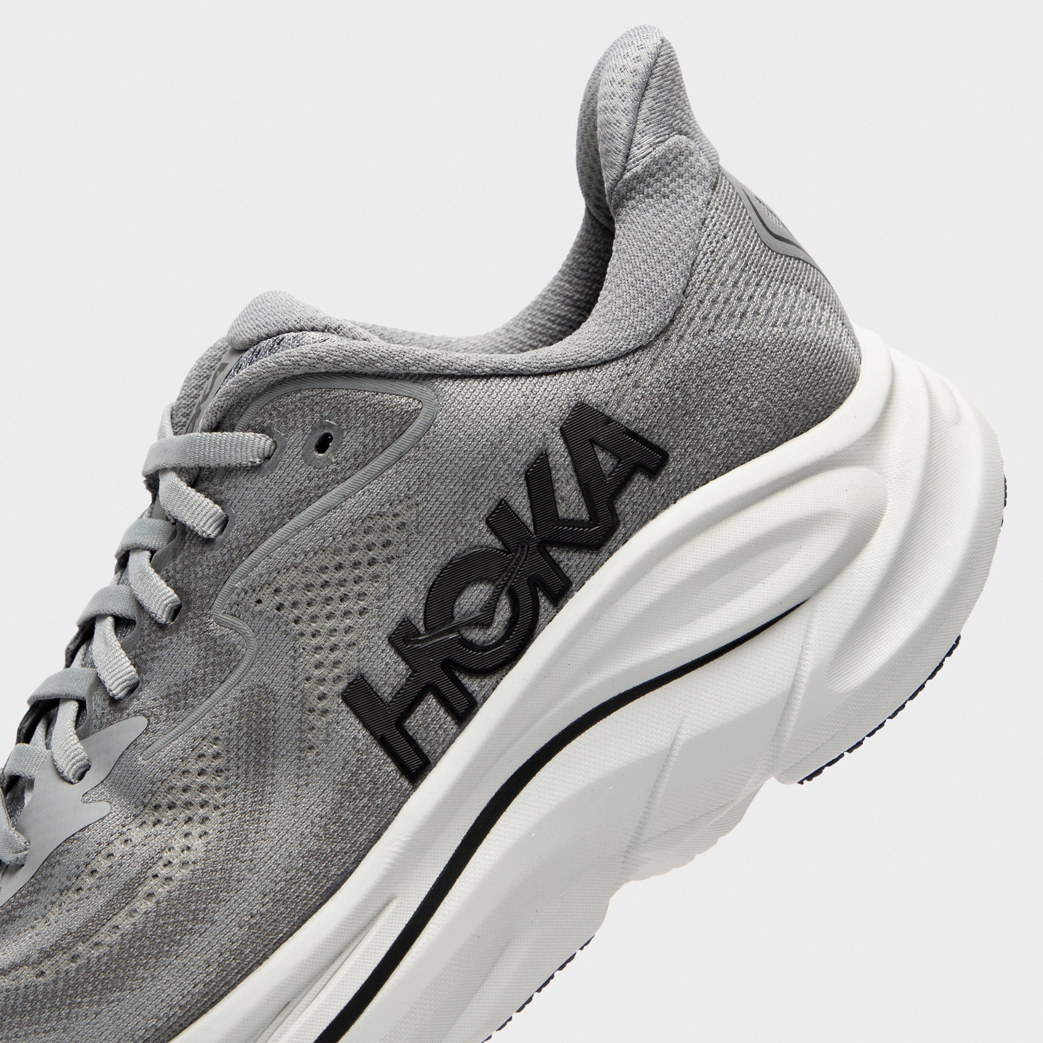 Hoka Clifton 10 Grey / Black Active Motion Hop Step
