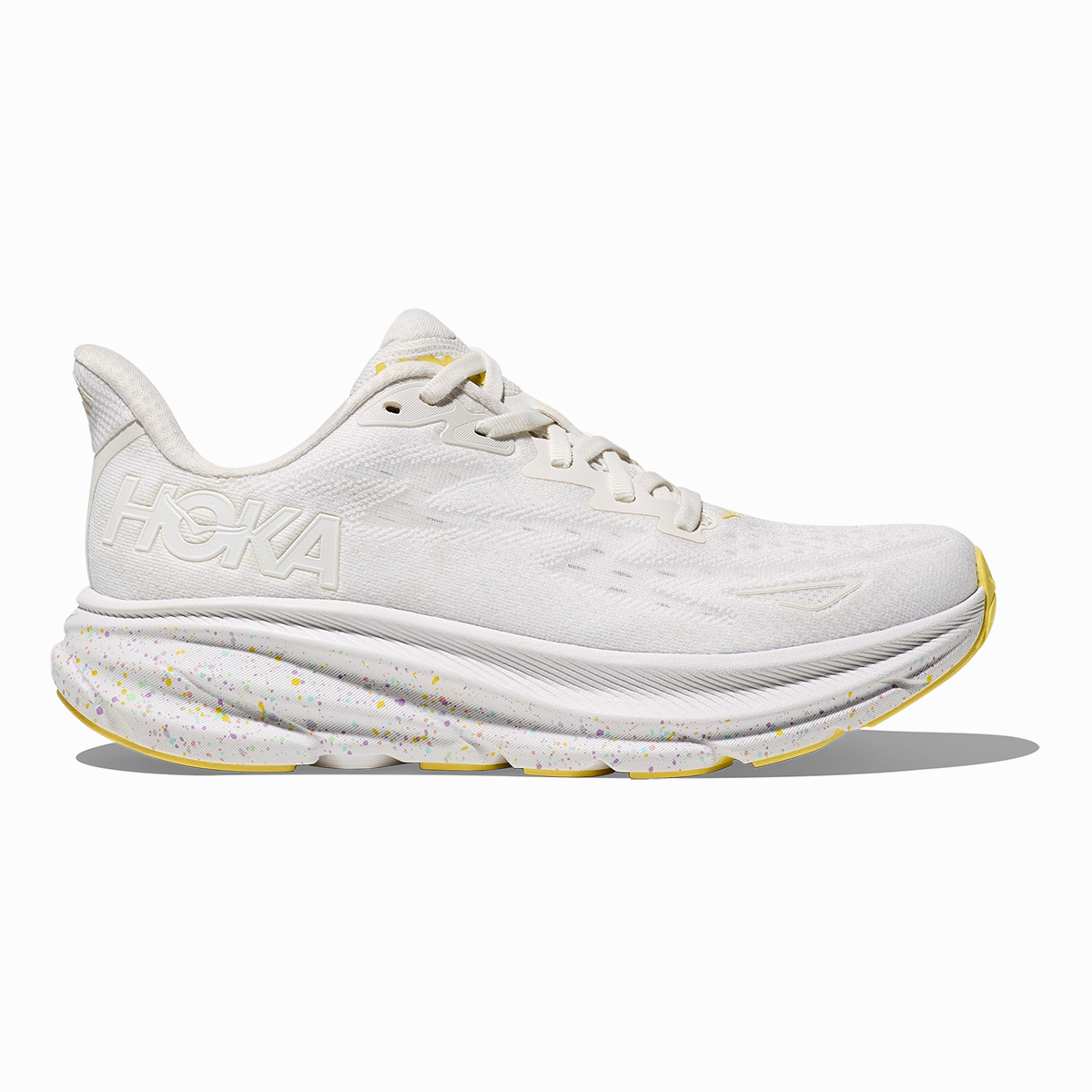 Hoka Clifton 9 - White - Lemonade Removable liners