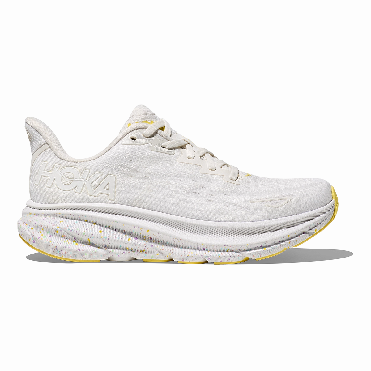 Superior Comfort Hoka Clifton 9 - White - Lemonade