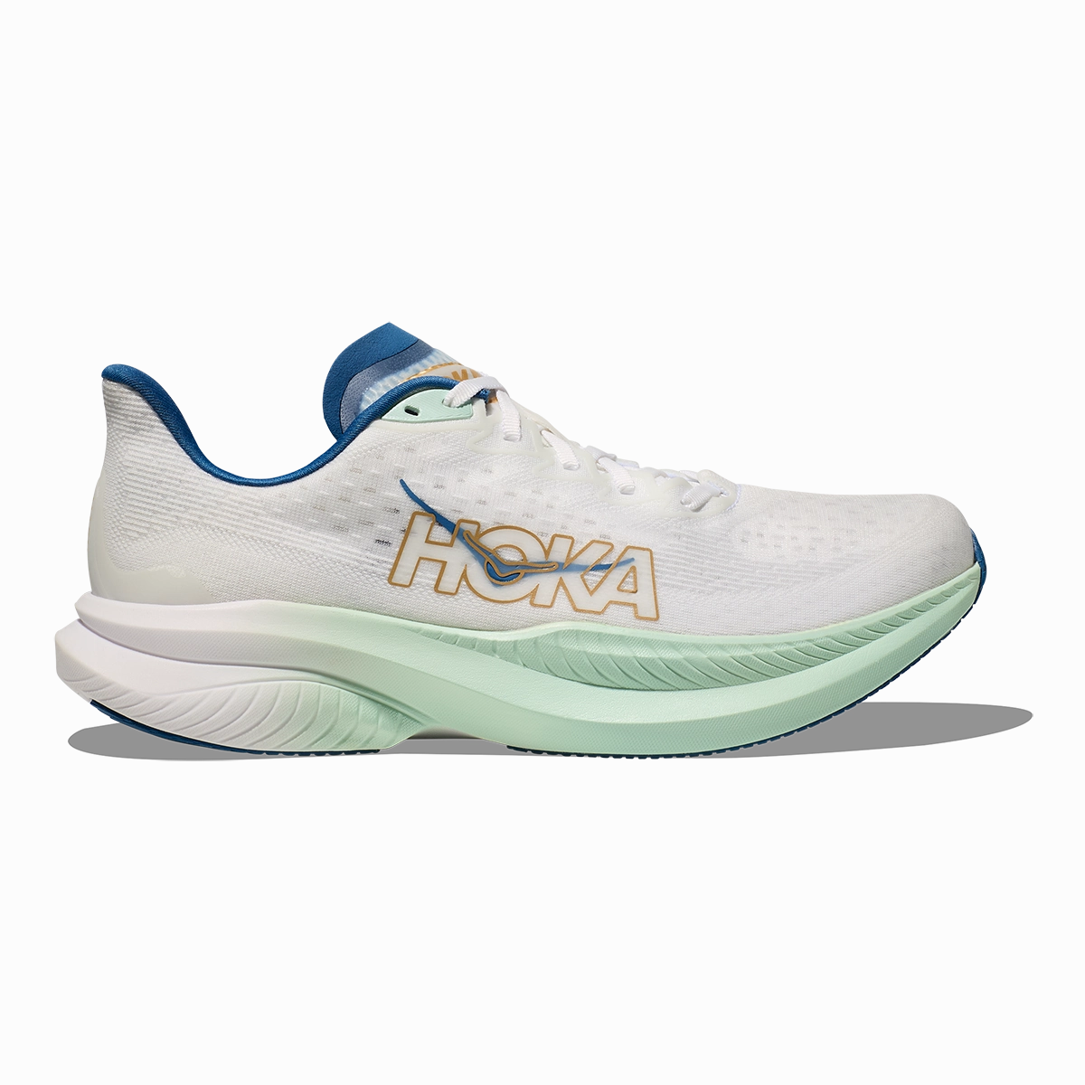 Hoka Mach 6 - Frost - Gold Cushioned Toe