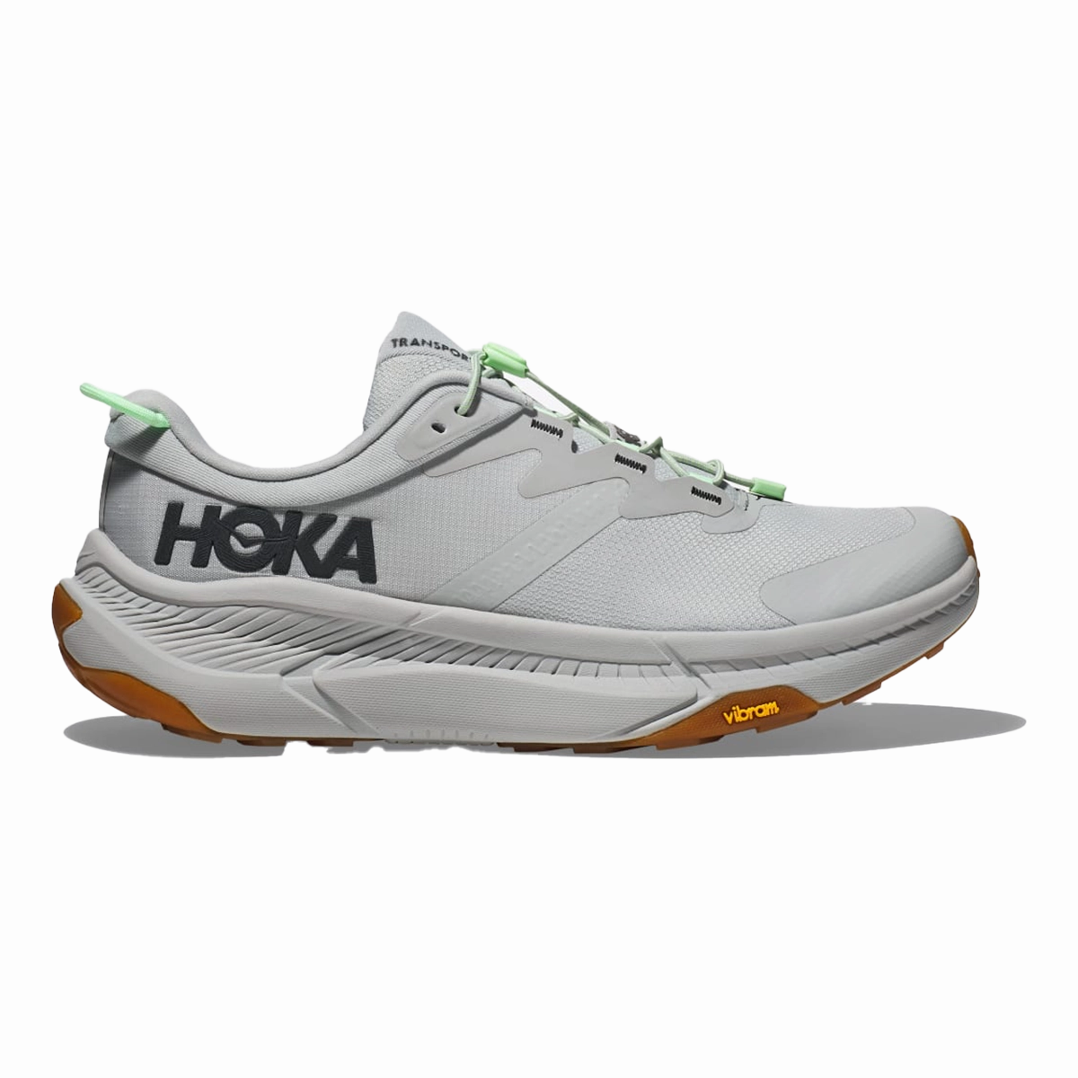 Hoka Transport - Harbor Mist - Lime Glow Hook And Loop