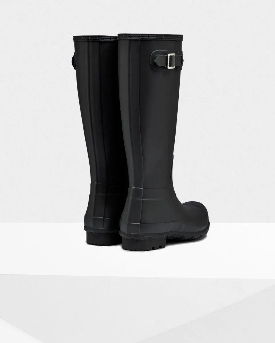 Hunter Men's Original Tall Rain Boots Black Construction Fit