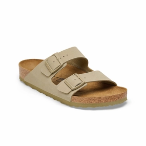 Adaptable Fit Stretchable Collar Birkenstock Arizona Birko-Flor (Faded Khaki) Men's Sandals 1027704 1027704