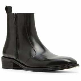 Grippy Outsole Work Commute Heavy Duty Performance Hyphen Womens Double Zipper Faux Leather Mid-Calf Boots