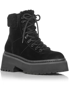 Metallic Accent On-the-Go Wear Thea Womens Suede Zipper Winter & Snow Boots