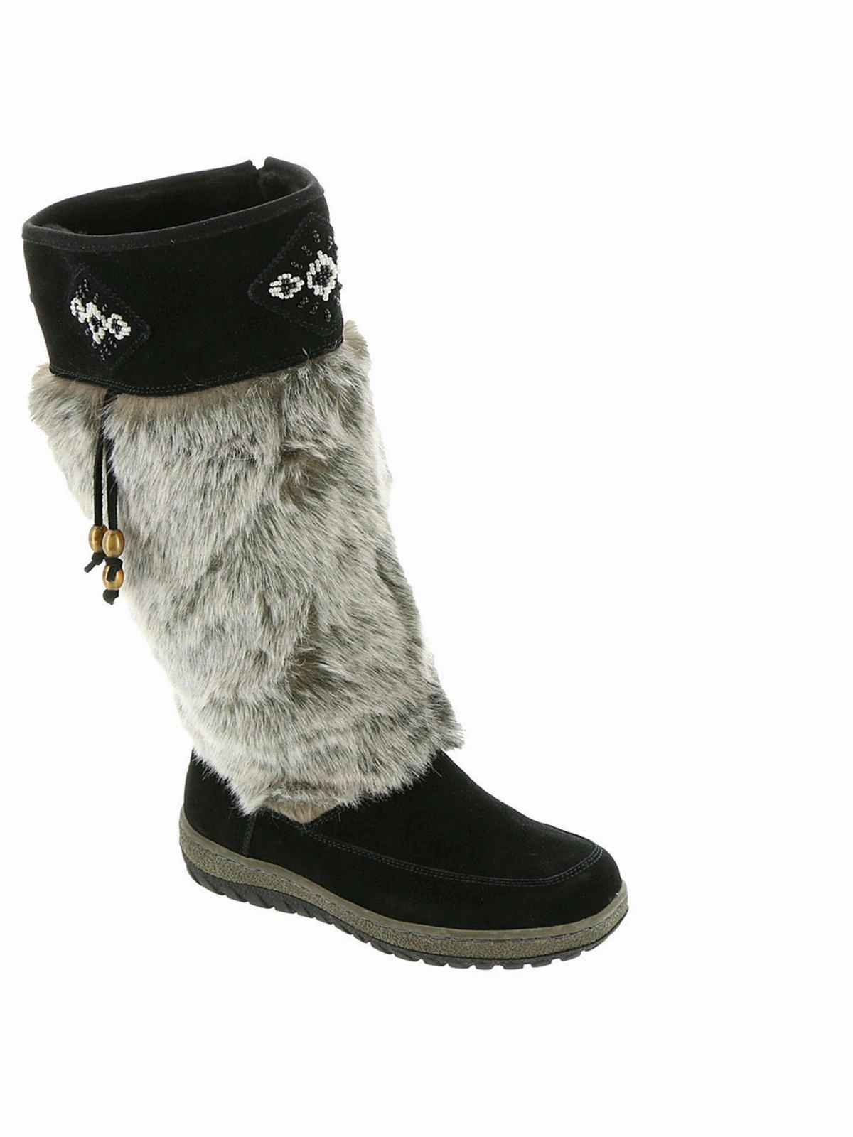 Nika Womens Water Resistant Faux Fur Lined Knee-High Boots dry surface