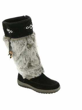 Nika Womens Water Resistant Faux Fur Lined Knee-High Boots dry surface