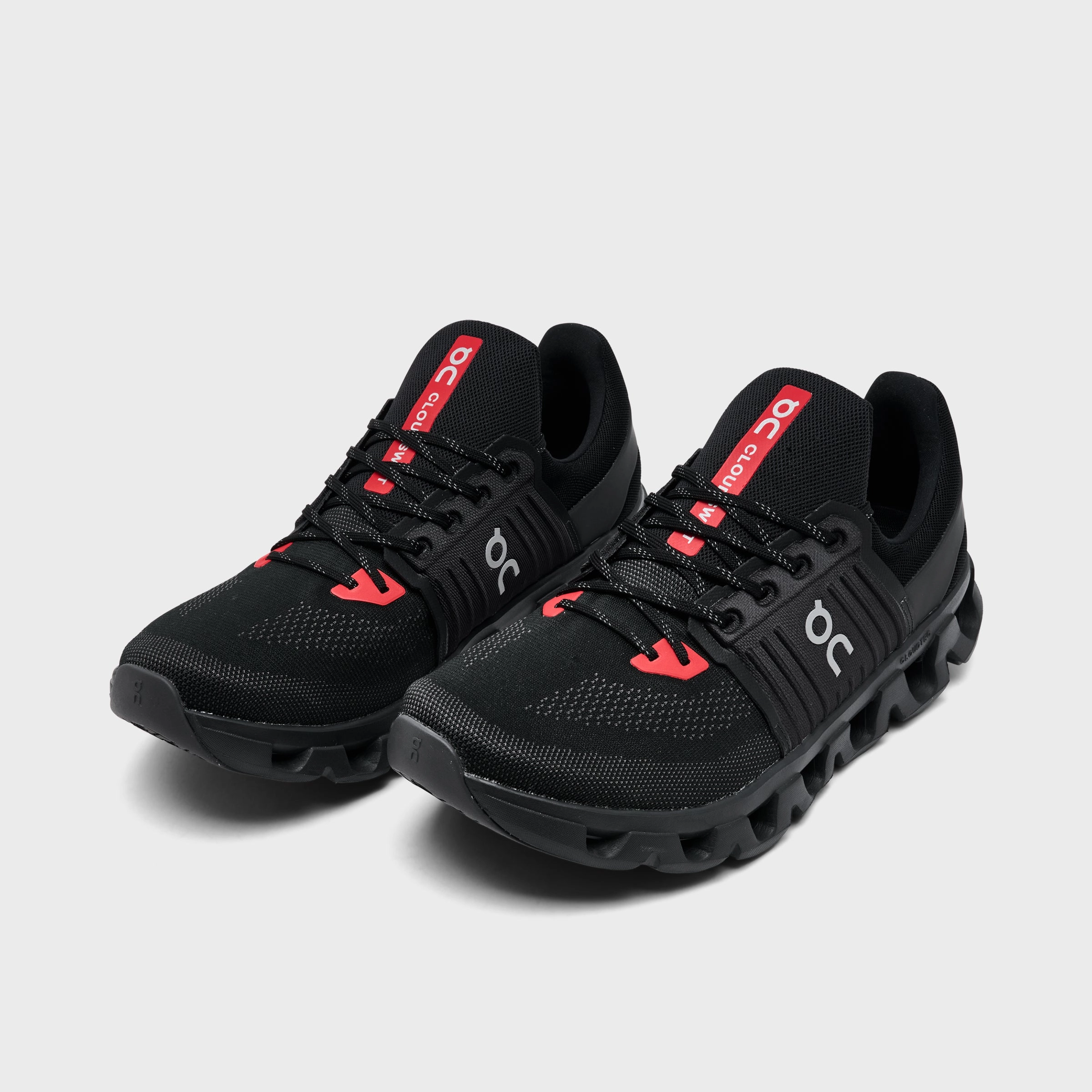 On Cloudswift 4 Black / Grey - Red heel support shoes running on sand shoes