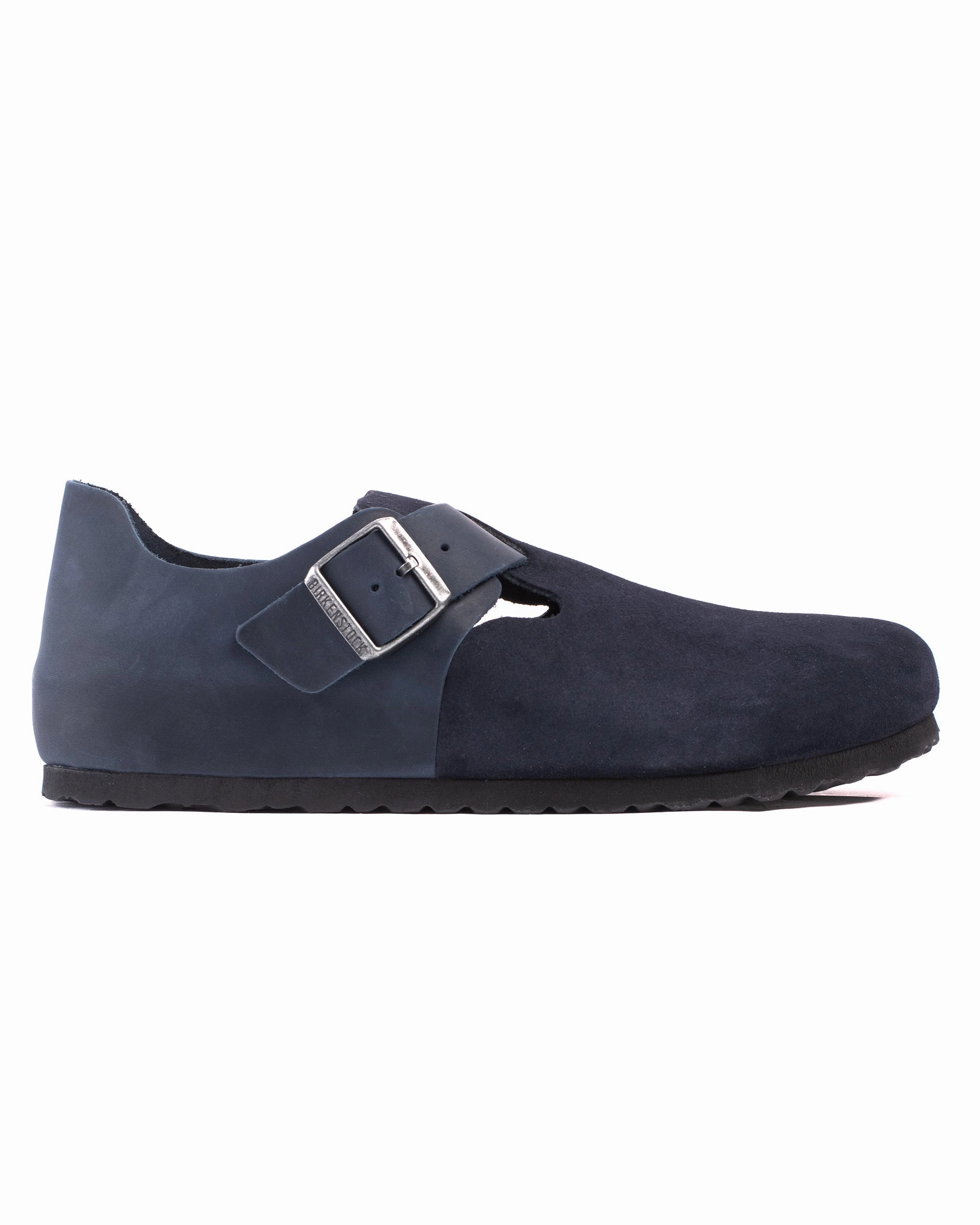 Birkenstock London Oiled Leather Suede Night Blue Reinforced