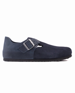 Birkenstock London Oiled Leather Suede Night Blue Reinforced
