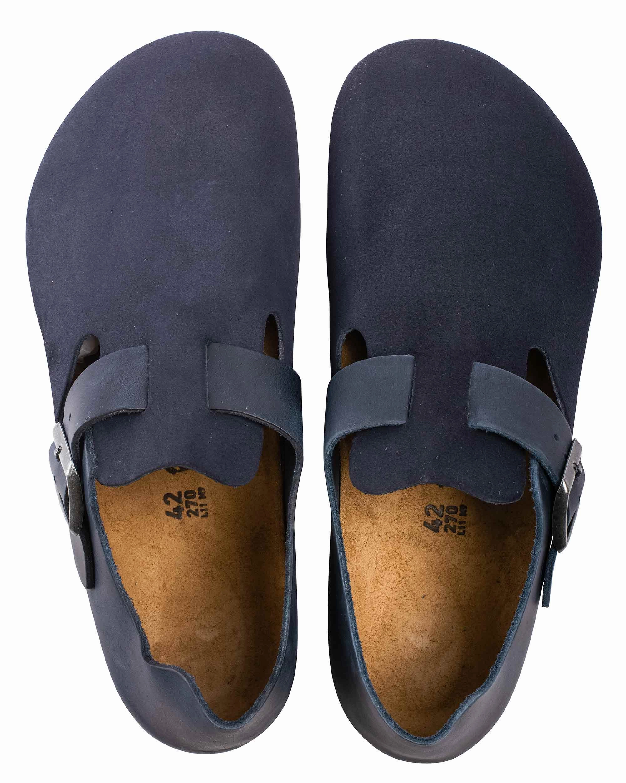 Quick Drying Travel Enthusiasts Birkenstock London Oiled Leather Suede Night Blue