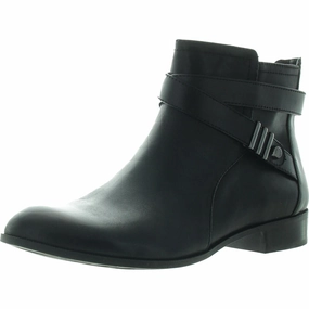 Cushioned Base Waterproof Work Commute AKKAEL Womens Zipper Leather Ankle Boots