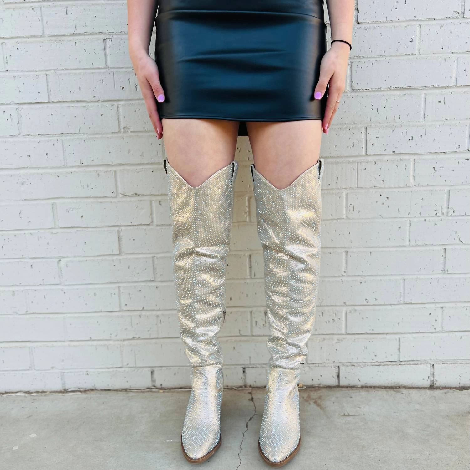Quick Drying Weather Resistant User Shopping Mall Bring Ya To Your Knees Boots In Champagne