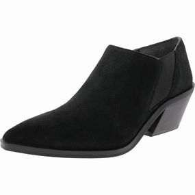 Ski Lodge Womens Block Heel Faux Suede Ankle Boots