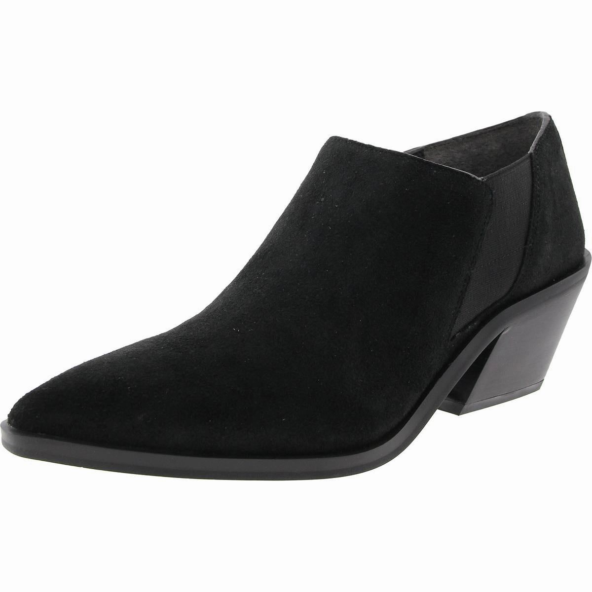 Ski Lodge Womens Block Heel Faux Suede Ankle Boots