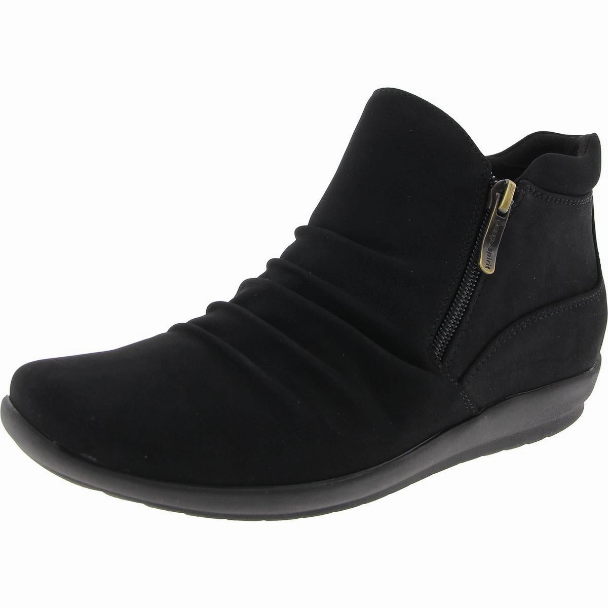 Womens Zipper Faux Suede Ankle Boots Work Protective Finish Rough Trail Hiker