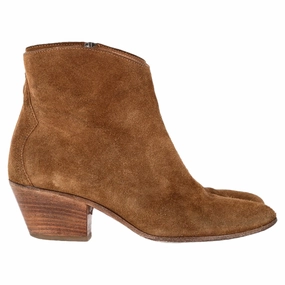 Isabel Marant Dacken Ankle Boots in Brown Suede Low Profile Rough Terrain