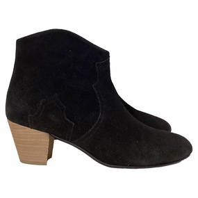 Isabel Marant Dicker Booties in Black Suede Air Move Abrasion   Resistant