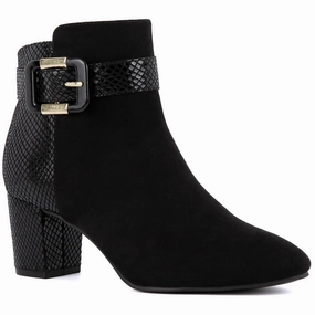 IVYY Womens Zipper Manmade Booties Cozy Lined Subtle Finish