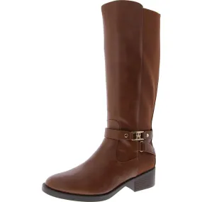 Iyla Womens Faux Leather Tall Knee-High Boots Warm and Cozy