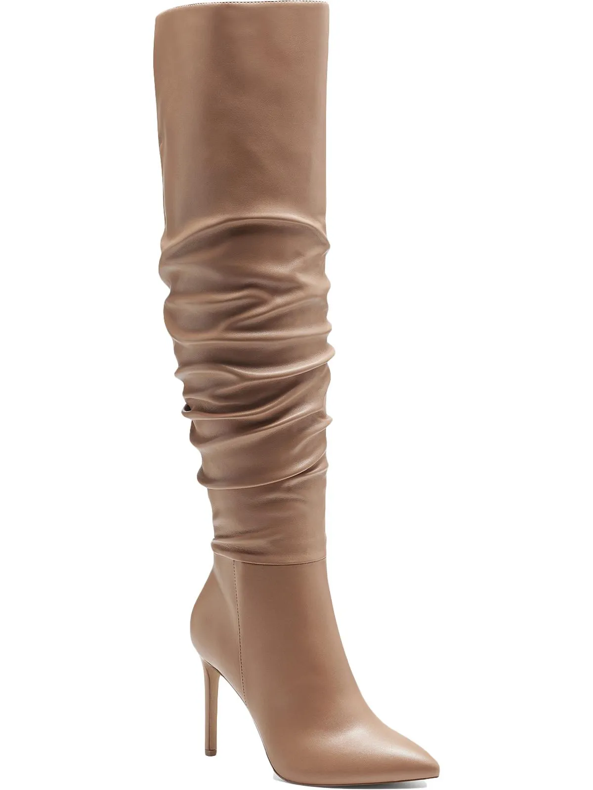 Flexible Frame Urban Traveler Padded Interior Outdoor Trek Iyonna Womens Slouchy Faux Leather Over-The-Knee Boots