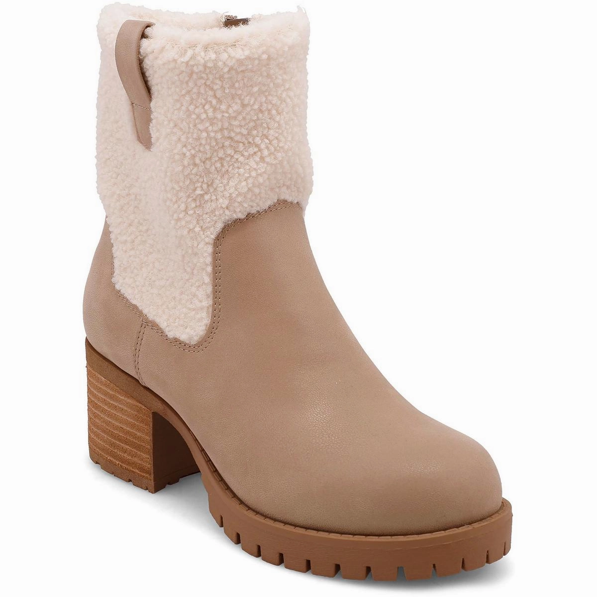 Jakob Womens Zipper Faux Fur Booties Thermal Core Hiking Trails Model