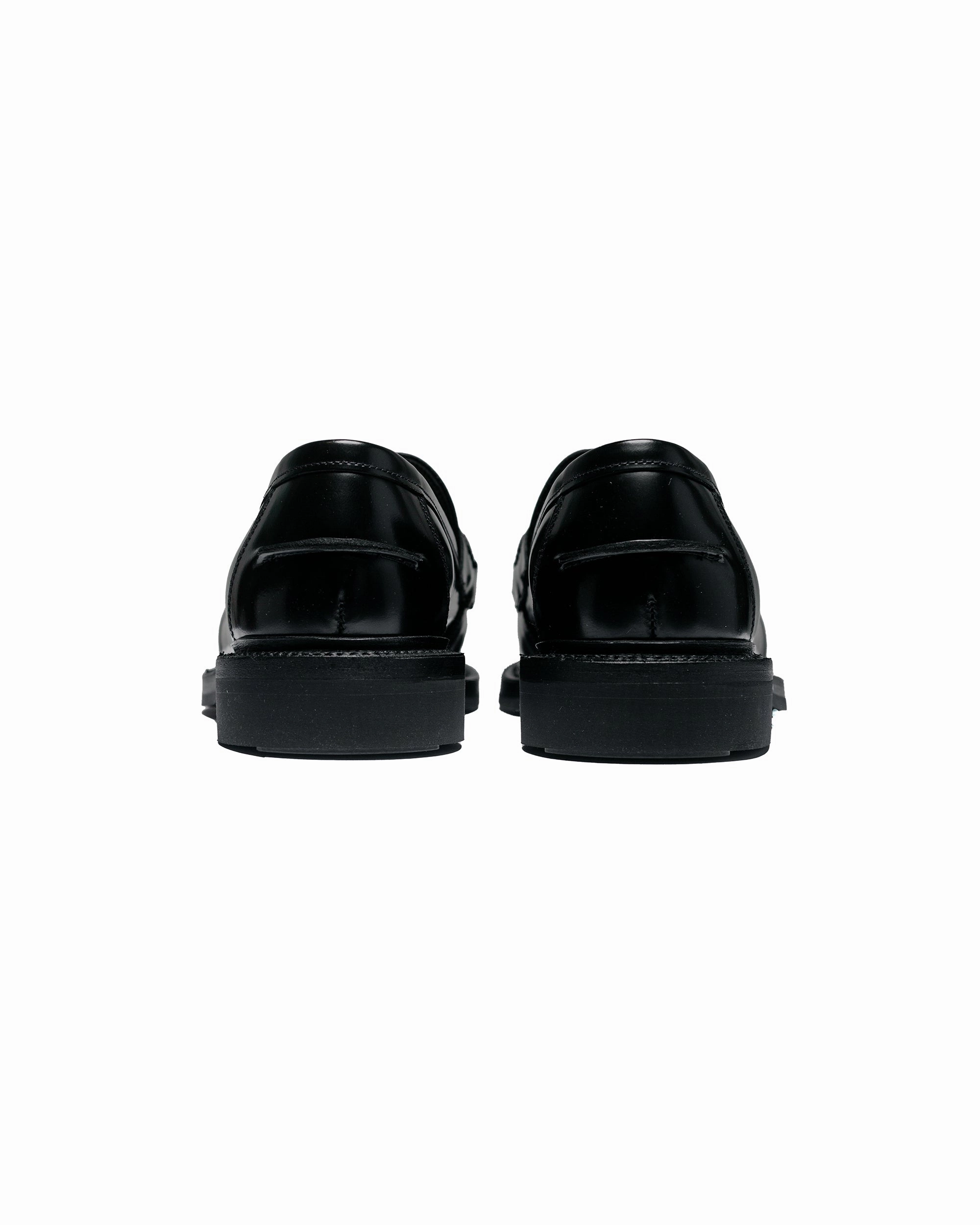 James Coward Sanders Peaceful Beef Roll Loafer Black Bookbinder Leather London Cool