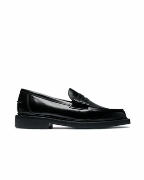 Neutral Base James Coward Sanders Peaceful Beef Roll Loafer Black Bookbinder Leather