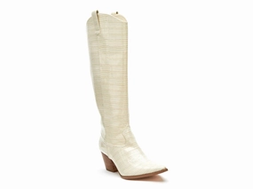 Jax Boots In Ivory Cushioned Insole Canvas