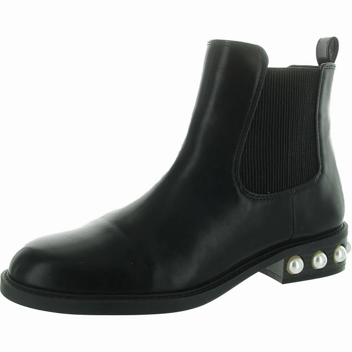Eco Material Cold Weather Commuter Effortless Wear Jeovana Womens Stretch Faux Leather Chelsea Boots