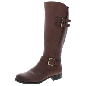 Jessie Womens Leather Riding Boots Walking Comfort Elastic