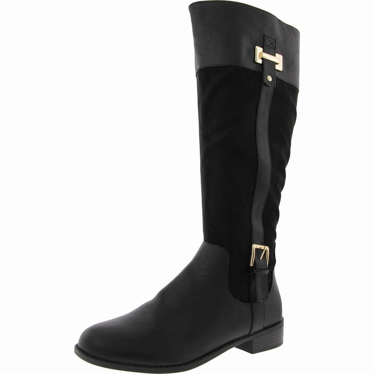 High Traction Stylish Explorer JNYLEODENN Womens Belted Manmade Knee-High Boots