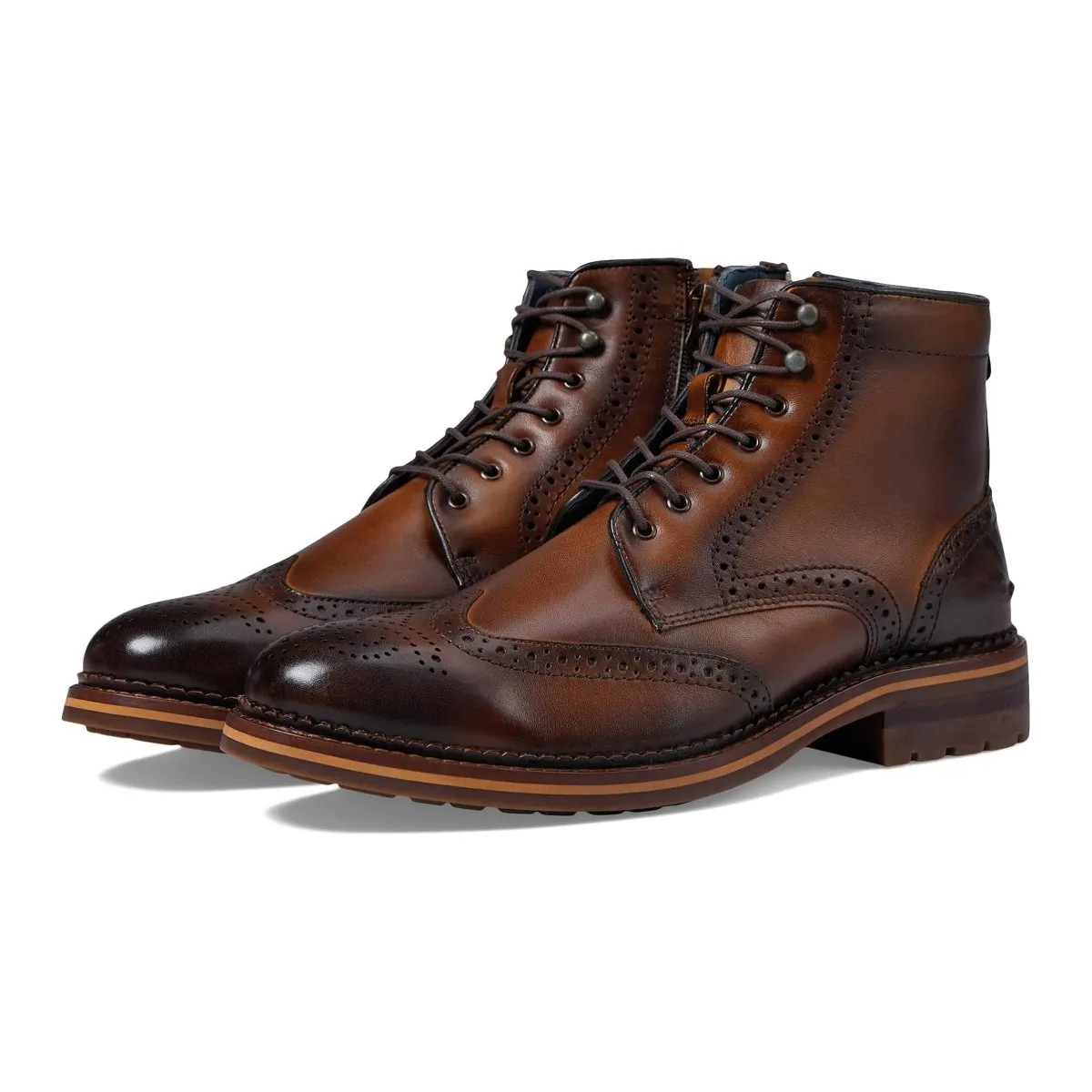 Urban Fashion Smart Footwear Johnston & Murphy Men's XC Flex Connelly Wingtip Boot Tan